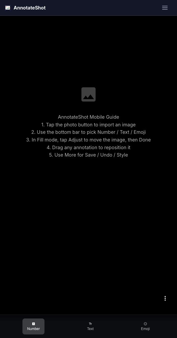 AnnotateShot mobile editor with cleaned up controls
